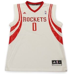 Adidas  Houston Rockets Jersey Mens Medium White Red Aaron Brooks #0‎ Home NBA